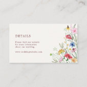 野エレガント花結婚の囲いカード エンクロージャーカード (正面)