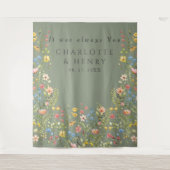 野エレガント花結婚の背景 タペストリー (正面)