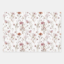 野エレガント花結婚の贈り物 ラッピングペーパーシート