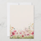 野エレガント花結婚の 招待状 (裏面)