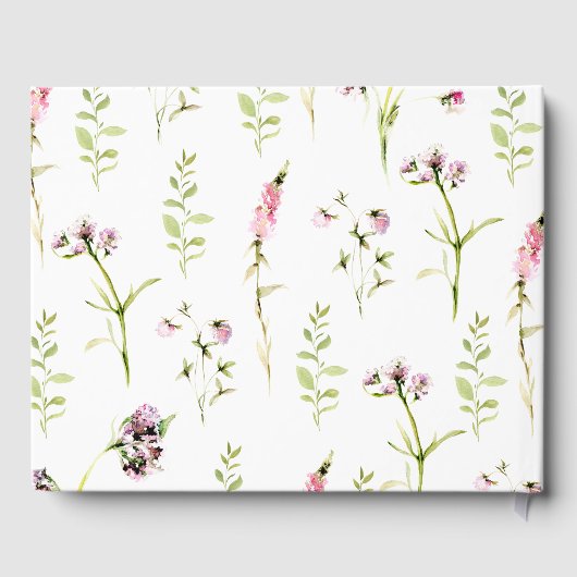 野エレガント花結婚植物薬 ゲストブック (裏面)