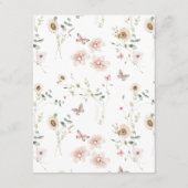 野エレガント花結婚詳細 エンクロージャーカード (裏面)