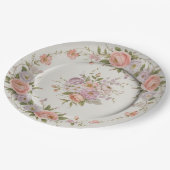 野エレガント花花結婚柄 ペーパープレート (アングル)