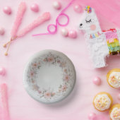 野エレガント花花結婚柄 ペーパーボウル (パーティー)