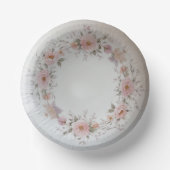 野エレガント花花結婚柄 ペーパーボウル (正面)