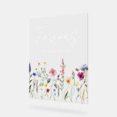 野エレガント花草地 アクリルサイン (傾斜)