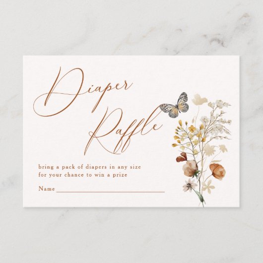 野エレガント花蝶おむつラッフル エンクロージャーカード (正面)