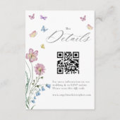 野エレガント花蝶結婚詳細 エンクロージャーカード (正面)