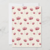 野エレガント花赤ちゃんシャワー招待状 招待状 (裏面)