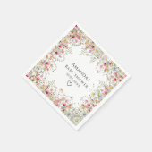 野エレガント花赤ちゃんシャワー スタンダードカクテルナプキン (角)