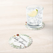 野エレガント花赤ちゃんシャワー ペーパーコースター (インサイチュ)