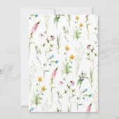 野エレガント花骨書道結婚の 招待状 (裏面)