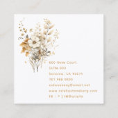 野エレガント花 スクエア名刺 (裏面)
