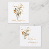 野エレガント花 スクエア名刺 (正面/裏面)