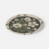 野エレガント花 ペーパープレート (アングル)