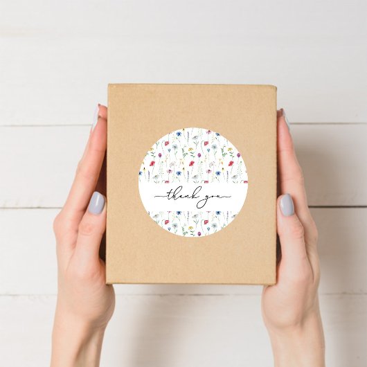 野エレガント花 ラウンドシール