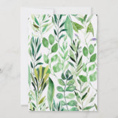 野エレガント花 | 春サマーブライダルシャワー 招待状 (裏面)