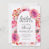 野エレガント花 | 春サマーブライダルシャワー 招待状 (正面)