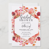 野エレガント花 | 春サマーブライダルシャワー 招待状 (正面)