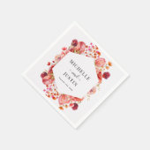 野エレガント花 | Boho フローラル スタンダードカクテルナプキン (角)