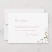 野エレガント草を食うとメイド・オブ・オーナー（花嫁付き添い人） 招待状 (裏面)