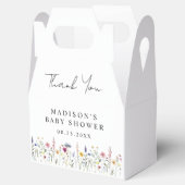 野エレガント草牧草地の赤ちゃんシャワー フェイバーボックス (オープン)