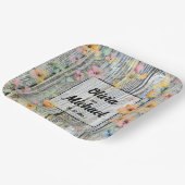 野エレガント草素朴な白檀 ペーパープレート (傾斜あり)