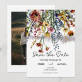 野エレガント草花 セーブザデート (正面/裏面)