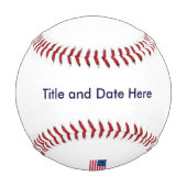 野カスタム球アメリカ国旗 野球ボール (裏面)