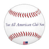 野カスタム球アメリカ国旗 野球ボール (正面)