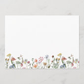 野カラフル素朴花ブライダルシャワー アドバイスカード (裏面)