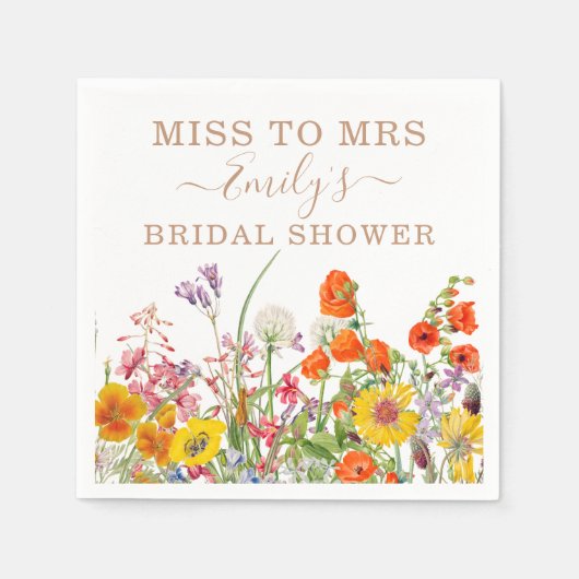 野カラフル花の国のフローラ恋しく思へ スタンダードカクテルナプキン (正面)