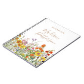 野カラフル花の国パーソナライズされた名 ノートブック (左側)