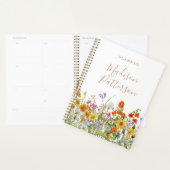 野カラフル花の国パーソナライズされた名 プランナー手帳 (ディスプレー)