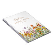 野カラフル花の国パーソナライズされた結婚の ノートブック (右側)
