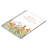 野カラフル花の国パーソナライズされた結婚の ノートブック (左側)