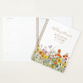 野カラフル花の国パーソナライズされた結婚の プランナー手帳 (ディスプレー)