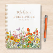 野カラフル花の国パーソナライズされた結婚の プランナー手帳