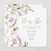 野カラフル花の性に現れる 招待状 (正面/裏面)