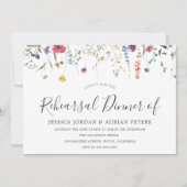 野カラフル花の結婚リハーサル 招待状 (正面)