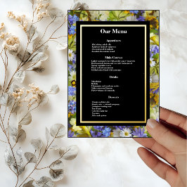 野カラフル花の結婚夕飯 メニュー