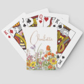 野カラフル花カントリー植物名 トランプ (裏面)