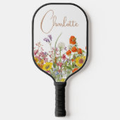 野カラフル花カントリー植物名 ピックルボールラケット (正面)