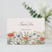 野カラフル花サンキューカード サンキューカード (スタンド正面)