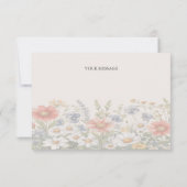 野カラフル花サンキューカード サンキューカード (裏面)