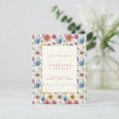 野カラフル花シームレ結婚ス セーブザデート (スタンド正面)