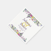 野カラフル花ナプキン スタンダードカクテルナプキン (角)