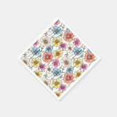 野カラフル花ナプキン スタンダードカクテルナプキン (角)