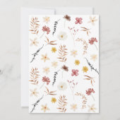 野カラフル花ボホ結婚の 招待状 (裏面)