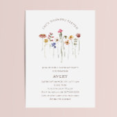 野カラフル花十一歳の誕生日パーティー 招待状